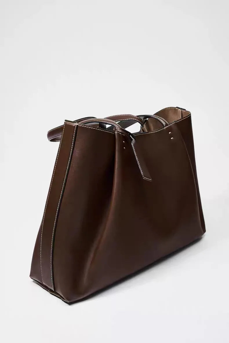 Fashion Ruched Women big Handbags Designer PU Leather Shoulder Bag High Quality Crossbody Bags Women Bucket Bag Female Clutch